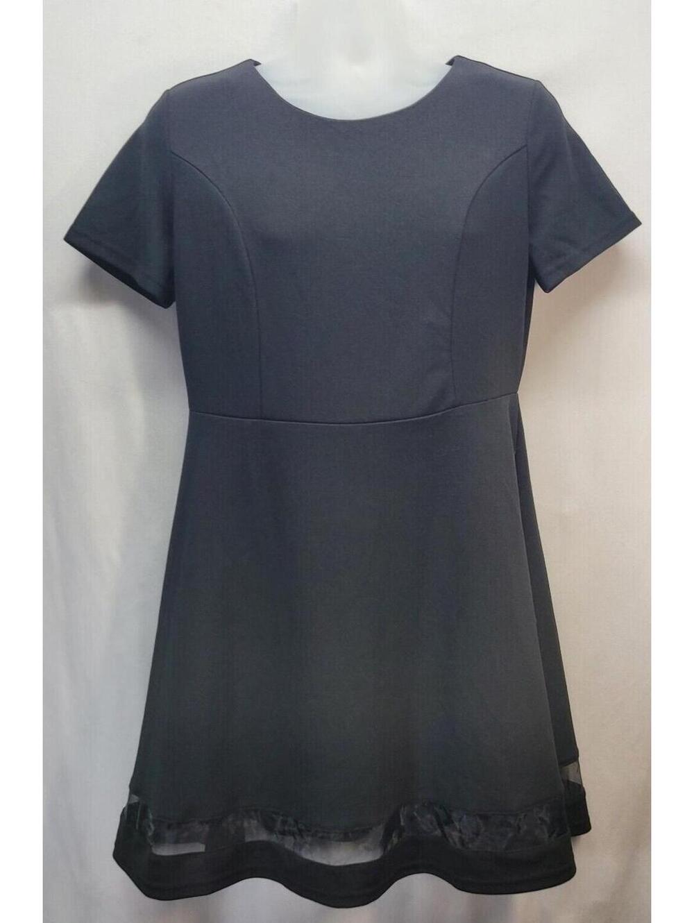 OTEN Women’s Size XL Crew Neck Sheath Dress Black Midi NWT